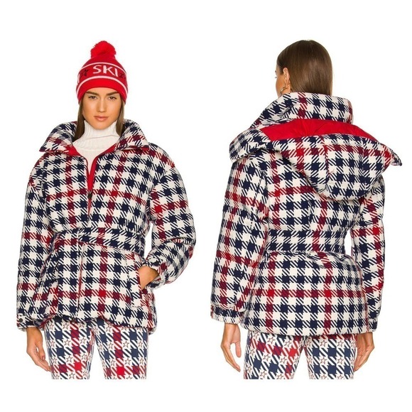 NWT PERFECT MOMENT Star Gingham Poly Wool Jacket (L) - Picture 1 of 12